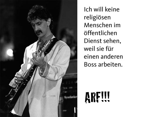 Ich will keine religiösen Menschen im öffentlichen Dienst sehen...